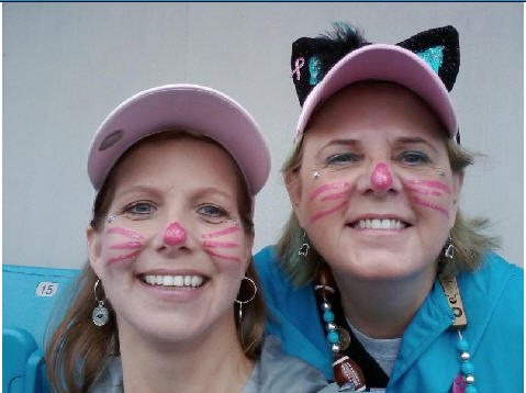 Angie and Sheree Pink Cats